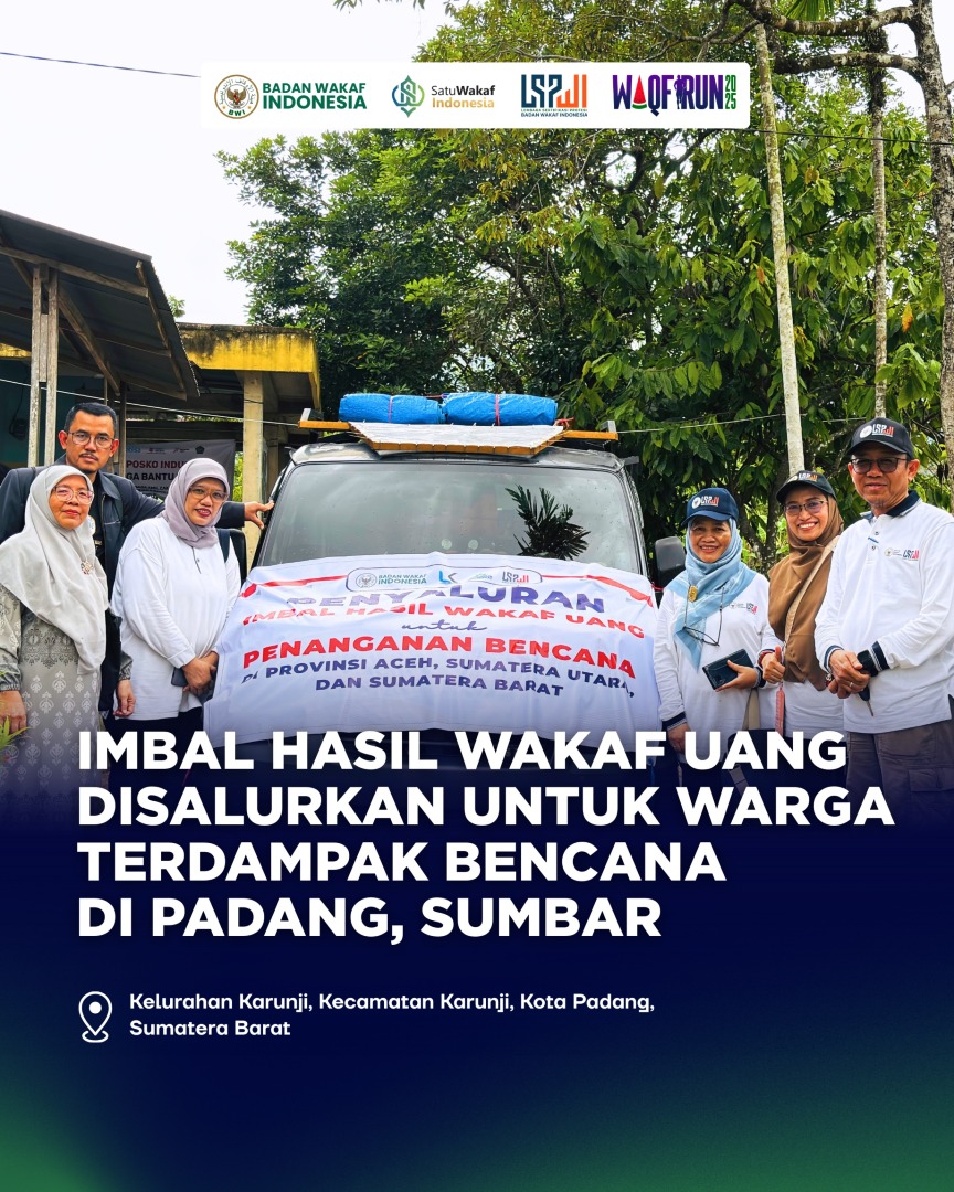 Badan Wakaf Indonesia Salurkan Manfaat Wakaf Uang Bagi Korban Banjir Bandang Sumatra Barat